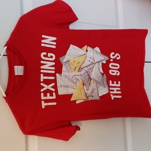 Testing  in the 90's t.shirt size small fits petite also